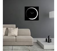 Horloge murale moderne 80 x 80 cm, décorative, style japonais, S-Enso Big - Noir