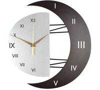 Horloge Murale Moderne Design Silencieuse Horloge Cuisine Cadre en Forme de Lune Créative Horloge de Décoration pour PZCC
