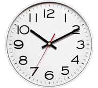 Horloge murale moderne en métal de 30 cm avec vitre de protection