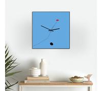 Horloge murale moderne et colorée de forme carrée, design Mirò