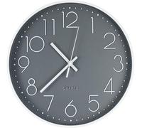 Horloge murale moderne et discrète, 30 cm, grise