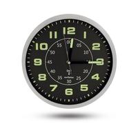 Horloge murale moderne fond noir lisible