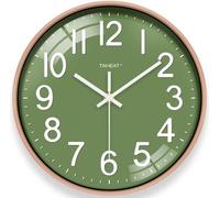 Horloge murale moderne verte de 30 cm pour le salon