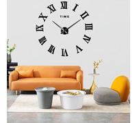 Horloge murale moderne XXL, noire, décorative