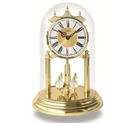 Horloge murale, mouvement à quartz, cloche en verre, 23 cm, finition dorée