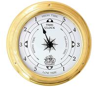 Horloge murale nautique en laiton pour le suivi des marées hautes et basses, idéale pour la décoration marine et les accessoires de bateau