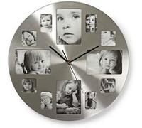 Nedis Horloge murale CLWA003PH40 - Diamètre 400 mm - Métal - Argent