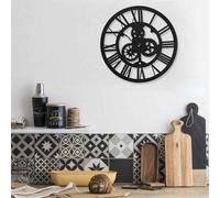vidaXL Horloge Murale Noir Acrylique