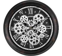 Horloge Murale- Noir- Style Loft avec Horloge Visible- 36.cm