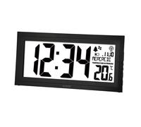 La Crosse Technology – Horloge murale WS8010 – Radio-contrôlée, calendrier, température, alarme