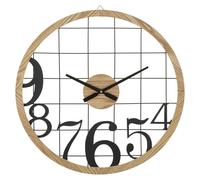 Horloge murale Numbers en fer noir avec grands chiffres