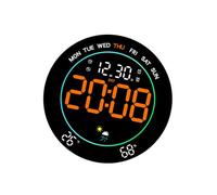 Horloge Murale numérique avec Affichage LED, Horloge Murale électrique avec température Automatique DST, Date, réveils LED filaires, réveils numériques pour Chambres à Coucher