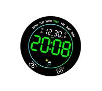 Horloge Murale numérique avec Affichage LED, Horloge Murale électrique avec température Automatique DST, Date, réveils LED filaires, réveils numériques pour Chambres à Coucher