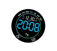 Horloge Murale numérique avec Affichage LED, Horloge Murale électrique avec température Automatique DST, Date, réveils LED filaires, réveils numériques pour Chambres à Coucher