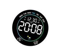Horloge Murale numérique avec Affichage LED, Horloge Murale électrique avec température Automatique DST, Date, réveils LED filaires, réveils numériques pour Chambres à Coucher
