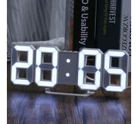 Horloge murale numérique avec alarme électronique, montres de bureau, décoration de la maison moderne pour chambre à coucher, horloges de table LED intérieures, salon Black Frame 1pcs