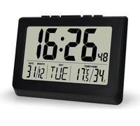 Horloge murale numérique avec écran LCD noir de 10 pouces