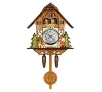 Horloge Murale Numérique Coucou Vintage Classique 3D Style Nordique Balançoire Automatique Décoration murale-CM001