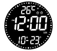 Horloge murale numérique de 12 pouces avec écran LED, fonction réveil, affichage de la date, du jour de la semaine et de la température. Possibilité de régler un minuteur et de contrôler l'appareil vi