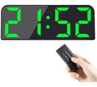 Horloge murale numérique de remplacement avec écran de 24 pouces, télécommande, fonction compte à rebours, heure et date, affichage de la météo, pour le salon, la cuisine, le bureau, la salle de sport