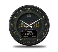 Horloge Murale numérique Grand écran 13 Pouces avec Chiffres Romains avec Alarme Date minuterie de température pour Bureau Chambre Horloge de Station suivante