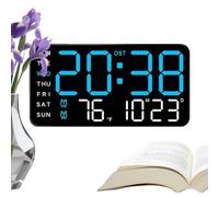 Horloge Murale Numérique Grand Écran - PP 21,5x2,7x11cm 8,46x1,06x4,33 Pouces | Horloge LED Multifonction Avec Date, Température, Semaine, Montre De Décoration D'intérieur Facile À Lire | Utilisation