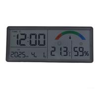 Horloge Murale Numérique LCD Géante avec Température(A) | Écran LCD extra-large, lecture pour facile de loin, pour affichage clair heure date température, pour idéal salon bureau