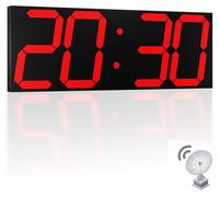 Horloge murale numérique LED, 18,7 pouces, synchronisation de l'heure par GPS, alarme, minuteur