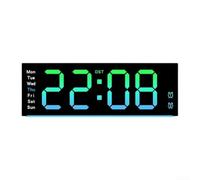 Horloge Murale Numérique LED avec Minuteur, pour affichage RGB, | ABS Material, 10-level Brightness, Real-time Temperature, Wall Or Desk Mount, pour ideal For Gym Office Kitchen
