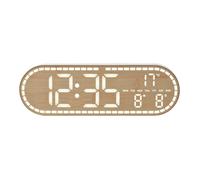 Horloge murale numérique LED bois, design moderne, multifonction, horloge de table ou murale, affichage heure date température