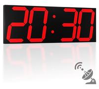 Horloge murale numérique LED de 18,7 pouces, synchronisation de l'heure par GPS, alarme, minuteur