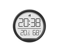 Horloge Murale Numérique Moderne avec Thermomètre Hygromètre, Affichage Température Humidité, Alarme, Verre Ultra-Transparent