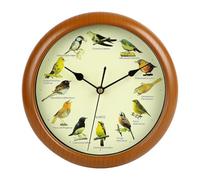 Horloge Murale Oiseau Silencieuse Moderne Suspendu pour Maison Bureau Salon | Chouplement horaire des oiseaux, 12 sons, mouvement silencieux, 32,6 cm, PP, PSS, facile à accrocher, décoration d'intérieur