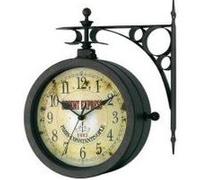 TFA Dostmann Horloge murale Nostalgie 60.3011 – Quartz – Double face extérieure – Noir