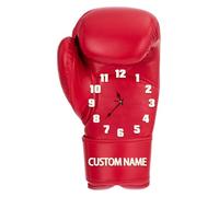 Horloge murale personnalisée avec nom en forme de gant de boxe pour décoration de la maison, fête des pères, cadeau d'anniversaire, de Noël, cadeau créatif pour homme et femme, décoration de chambre à