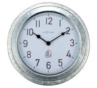 Horloge murale Poppy, argentée, 22 cm, en métal, avec mouvement à quartz