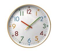 Horloge murale pour enfant - 30 cm - Horloge d'apprentissage - Horloge murale moderne à quartz silencieuse - Horloge d'apprentissage colorée pour garçons et filles - Chambre d'enfant - Chambre à