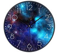 Horloge murale pour enfants, 25 cm, avec ciel étoilé, chambre, 10 pouces, horloge murale pour chambre d'enfant, décoration d'intérieur