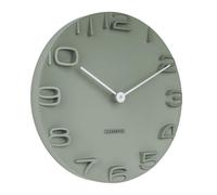 Karlsson Horloge murale On The Edge – Ø 42 cm, aiguilles chromées – Vert jungle
