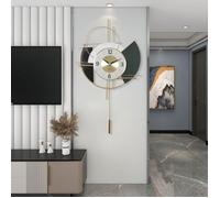 Horloge murale - PZCC - Design moderne - Silencieuse - Métal - Style scandinave
