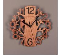 Horloge murale - QIILU - Modèle arbre - Silencieuse - Design scandinave - 23x23 cm