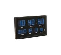 Lunartec Horloge murale radio-pilotée à LED bleues