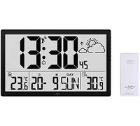 Infactory Horloge murale radio-pilotée avec station météo et capteur extérieur