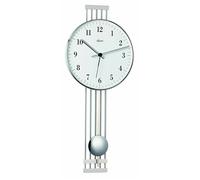 Horloge murale radio-pilotée Highbury argentée option : mouvement radio-piloté