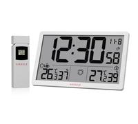 Horloge murale radio-pilotée météo KIENZLE Jumbo NEO LCD blanche
