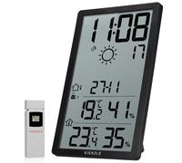 Horloge murale radio-pilotée météo KIENZLE Jumbo NEO LCD verticale