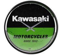 Horloge murale rétro, diamètre 31 cm, design Kawasaki Motorrad, style vintage, fonctionnement silencieux