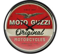 Horloge murale rétro, diamètre 31 cm, motif Moto Guzzi, design vintage