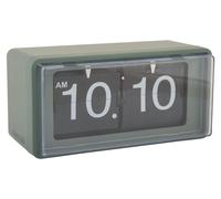Horloge murale rétro, modèle "Flip", couleur verte, dimensions 20x10x10 cm, en plastique