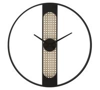 Horloge murale Ribby en fer noir et ivoire style boho